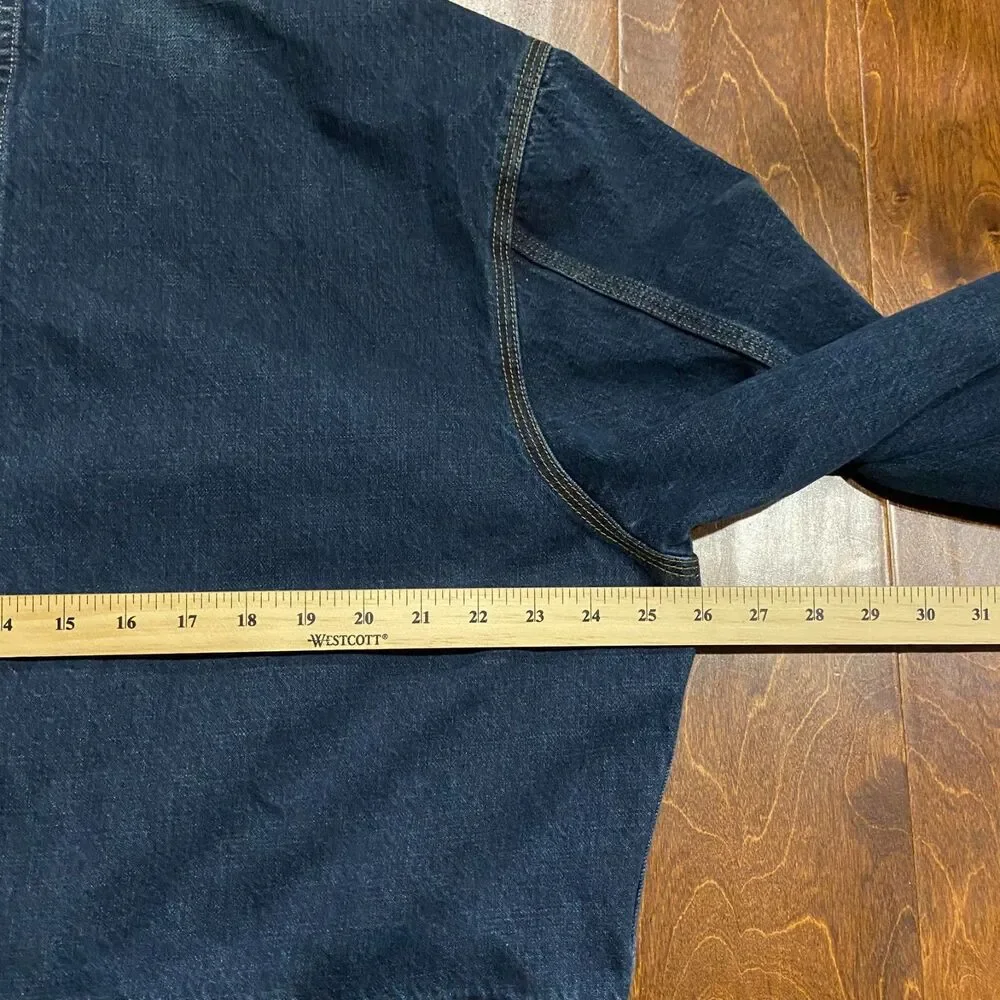 DKNY Jeans Vintage Blue Denim Chore Jacket & Jean Suit Set Men's Size XL/38 - Picture 12 of 16